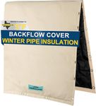 Cholila Cover Backflow Preventer Cover Insulated (5°F) - 16" W x 20" H Sprinkler Covers for Outside for 2-Way Opening Pipes - Backflow Insulation Cover with Thicker 7 Layers Fabric - Backflow Cover