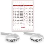 Smart Plan Ring Sizer US & UK Ring Measurement Tool Set Including Ring Size Guide & International Ring Size Chart for Men and Women Finger Measurement for Rings