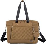 Dikaslon Diaper Bag Tote, Large Travel diaper tote for Mom and Dad, Multifunction baby tote bag for Boys and Girls with Pacifier Case and Changing Pad, Khaki