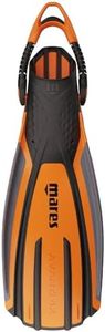Mares Unisex Avanti 4X Open Heel Scuba Diving Fins | Bungee Straps & 4-Channel Blade | Lightweight High-Thrust Snorkeling Flippers for Travel & Cold Water, Orange/Black, Regular