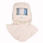 Eyourlife Sand Blasting Hood Cap, Shawl Cap Sandblaster Mask Anti Wind/Sandblaster Tools Dust Protective Face Mask, Canvas (White)