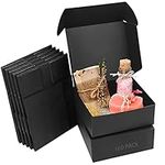 Kurtzy 100 Pack Black Kraft Gift Boxes - Box Measures 12 x 12 x 5cm (4.72 x 4.72 x 1.96 inches) - Easy Assemble Square Presentation Favour Present Box - Parties, Birthdays, Weddings, Holidays