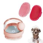 Pet Bath brushes Soap Dispensing, De-Shedding And A Massage Brush Set