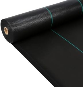 KEPLIN Heavy Duty Weed Control Membrane Fabric Light Weight,Water- Resistant,Breathable & UV Protection Ground Cover Suppressant Barrier for Gardening,Patio,Pavement/Pebble Base & Landscaping(2Mx50M)