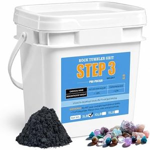 KomeStone 5LB Rock Tumbler Grit Step 3 Refill – Fine 600 Silicon Carbide Pre-Polish Grit, Ideal Follow-Up to Step 2, Compatible with Any Rotary & Vibratory Tumblers, Brings Out Natural Color & Shine