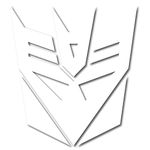 Decepticon Transform Decal Sticker for Car Window, Laptop and More. # 543 (4" x 3.6", White)