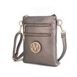 MKF Crossbody Bag for Women – Adjustable Strap – PU Leather Designer Crossover Lady Handbag Small Messenger Purse Size: S