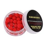 Foam Pellets In Red,30pcs 10/12mm Smell Carp Fishing Bait Foam Pop Up Soft Pellets Boilies Eggs/Floating Ball Beads Feeder Artificial Carp Baits Lure/Hair Rig (10MM Red(Strawberry))