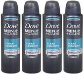 Dove Men + Care Antiperspirant Dry Spray Clean Comfort - 3.8 oz, Pack of 4