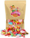 Vegan Sweets - Vegetarian - Halal Friendly - Fizzy and Fizz Free Pick n Mix Sweets Gift Bag - Large Bag of Sour, Chewy, Gummy, Candy, Jelly Treats