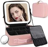 Jadazror Lighted Makeup Case with M