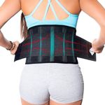 NeoHealth Plus Size Lower Back Brace | 5XL | Lumbar Support for Pain Relief and Injury Prevention | Under Clothes Belt | Extra Large Adjustable | Back Support Belt for Women & Men | Big and Tall | Obese Oversized Overweight