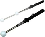 HH-GOLF Rhythm Click Sound Telescopic Warm Up Golf Swing Trainer, Correcting Gesturer Training Aid for Tempo Grip Strength Practice Stick