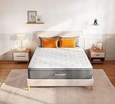 Sweetnight Double Mattress 4FT6 Gel Memory Foam Pocket Sprung Mattress, 10 INCH Hybrid Mattress with Breathable Foam, Motion Isolating Individually Wrapped Coils, Medium-Firm Feel, 135x190x25 cm