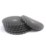 Grey Drinks Coasters Set of 6 by Stone & Thyme - a UK Brand. Non Slip, Heatproof & Easy to Clean. Colourful Decorative Home Accessories That Protect All Surfaces.