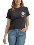 Lee Women's Graphic T-Shirt, Jet Black, Large