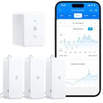 GoveeLife WiFi Room Thermometer Hygrometer 3Pack, Wireless Smart Indoor Temperature Humidity Sensor with Alert and 2 Years Free Data Storage, for Baby Home Garage Greenhouse