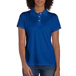 Hanes Sport Women's Polo Shirt, Women’s Cool DRI Moisture-Wicking Performance Polo Shirt, Women’s Jersey Knit Polo Shirt, Deep Royal, X-Large