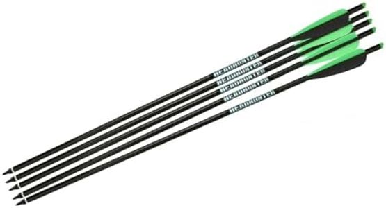 Barnett Outdoors Carbon Crossbow Arrows 5-Pack, Lightweight Hunting Bolts with Half-Moon Nock and Field Points, 22"