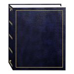 Pioneer Photo Albums Magnetic Self-Stick 3-Ring Photo Album 100 Pages (50 Sheets), Navy Blue