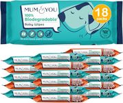 Mum & You Biodegradable Baby Wipes Multipack, 1008 Wet Wipes (18 Packs) | 99.4% Water based Wipes | Plastic Free and Eco Friendly Wipes | Recyclable Packaging | Suitable for Newborn Sensitive Skin