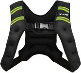 De Jure Fitness Durable & Adjustable Body Weighted Vest – 5Kg | Premium Gym & Workout Equipment | Fitness Jacket for Men & Women | Military-Style Training Vest - Black, Pack of 1