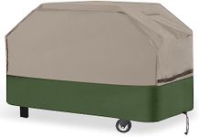 Rachmi Grill Cover for Outdoor Grill 76 Inch, 600D Oxford Water-Resistant Anti UV & Fade, BBQ Grill Cover Compatible for Weber, Char-Broil, Dyna Glo Charcoal Gas Grill, 76”W x 28”D x 46”H, Khaki/Green