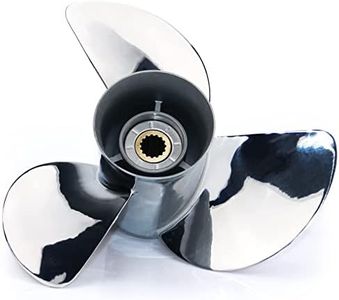 CAPTAIN Boat Propeller fit Yamaha 115p 60 75 90 100 115 125 HP Outboard Engines, Stainless Steel 15 Spline Tooth Prop, RH, OEM