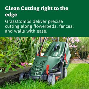 Bosch Corded Lawnmower UniversalRotak 34 – 34cm, 40L Grass Box, GrassCombs