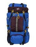 Traveler Polyester Big Size Water Resistance Trekking Hiking Bag with Shoe Compartment (90 L, Royal Blue)