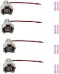 AUTO OCCASION Fuel Injector Replacement for Kia Mitsubishi Hyundai Infiniti Toyota Lexus Audi 35310-23600 4 Pack Fuel Injector Connectors Wiring Harness