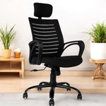 OOLIVE Star OC10 Ergonomic Office Chair | High Back Mesh Chair for Work from Home | Lumbar Support | Adjustable Height | Heavy Duty Metal Base | Comfortable Computer Desk Chair (Black)