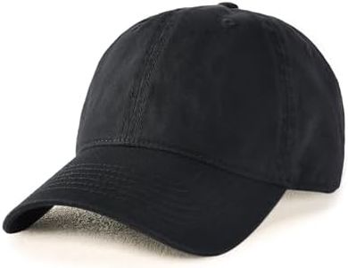 FURTALK Unisex Vintage Washed Unstructured Baseball Cap 100% Washed Cotton Soft Cap Adjustable Unisex Baseball Hat Dad Hat Black