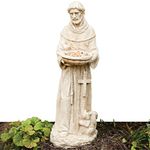 Bits and Pieces - St. Francis Statue with Bird Feeder - Garden Decor Statue