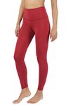 90 Degree By Reflex High Waist Squat Proof Ankle Length Interlink Leggings, Rhubarb, XL, (PW79931)