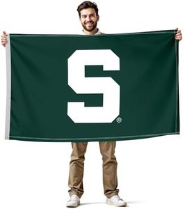 Michigan State Spartans 3' x 5' College Sports Printed Flag - NCAA Licensed - Nylon - School Banner (Green, White)