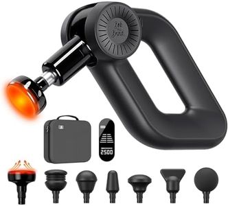 BOB AND BRAD D6 Pro Plus Massage Gun with Heat, Deep Tissue Percussion with 16mm Amplitude, Professional Muscle Massager Gun for Athletes, Quiet Electric Handheld Massager, FSA and HSA Eligible