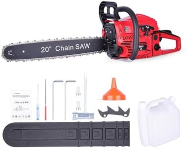 58CC Gas Chainsaw, 20 Inch Power Chain Saw, 2-Cycle Handed Petrol Chainsaws Gasoline Chainsaws Garden Tool for Cutting Trees, Wood, Outdoor Home Garden and Farm Use