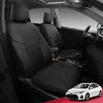 FREESOO for Toyota Corolla Seat Covers S SE XSE Sedan 2014 2015 2016 2017 2018 2019, Custom Fit Car Seat Covers Full Set, Luxury Leather Seat Covers for Cars, Waterproof Car Seat Cover, Black