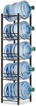 Water Cooler Jug Rack Dispenser 5 Tier Stainless Steel Heavy Duty Detachable Water Bottle Storage Shelf Organizer for 5 Gallon Water Jug Holder for Home Office Kitchen Breakroom