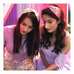 Hair Drama Co. Colour Me Magic Knotted Embroidered with Crystals, Beads and Threads Everyday, Stylish, Trendy & Handmade Hair Band for Girls/Women - Neon & Pink