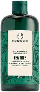 THE BODY SHOP Tea Tree Purifying & Balancing SHAMPOO GEL For OILY HAIR & SCALP VEGAN Silk Protein 400 ML