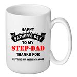 15 Ounces Step Dad Coffee Mug - Father’s Day Gift for Your Bonus Dad, as Well as a Birthday, Thanksgiving, and Christmas Gift to Show Gratitude Towards Your Stepfather