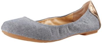 Cole Haan Women's Manhattan Ballet Flat, Denim/Gold, 3.5 UK