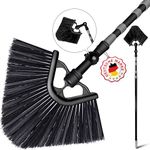 PROLUXE® Triangular Broom with Telescopic Handle – Extendable up to 4.10 m – Robust PET Broom – Ideal for Corners, Walls & Ceilings – German Brand – Premium Quality – Spider Sweeper & Dust Sweeper