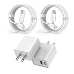 Fast iPhone Charger, 2Pack 20W Dual