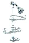 iDesign Linea Adjustable Shower Caddy, Silver