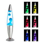 Updated 16Inch Non-Buble Lava Lamps LED 7 Color Changing Liquid Motion Lamp, Safe DC Powered Motion Lamp, Night Lights for Kids Adults, Home Decor, Magma Relaxing Lamp for Gift（Clear/White）