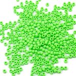 Gxueshan 1000 Pcs Acrylic Brilliant Green Pony Beads 6x9mm Bulk for Bracelet Necklace Jewelry Making Earring Hair Braiding