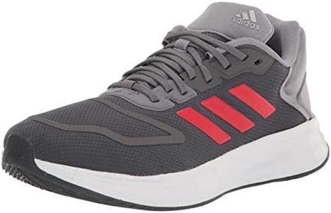 adidas Men's Duramo 10 Running Shoe, Grey/Vivid Red/Iron Metallic (Wide), 11